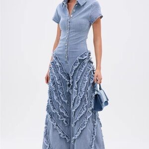 Cowboy Carter jumpsuit AKIRA Blue Denim Jumpsuit